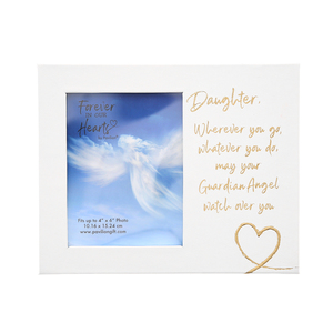 Daugther Guardian Angel by Forever in our Hearts - Visor Memorial Photo Frame
(Holds 4" x 6" Photo)
