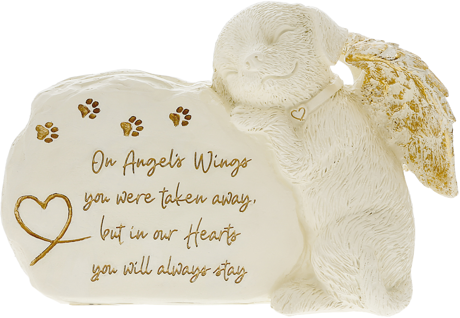 Dog Angel by Forever in our Hearts - Dog Angel - 7.5" x 5" Pet Memorial Stone