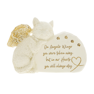 Cat Angel by Forever in our Hearts - 7.5" x 5" Pet Memorial Stone