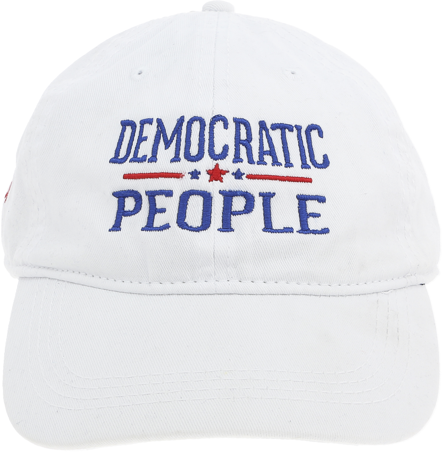 Democratic People by Personalization - Democratic People - White Adjustable Hat