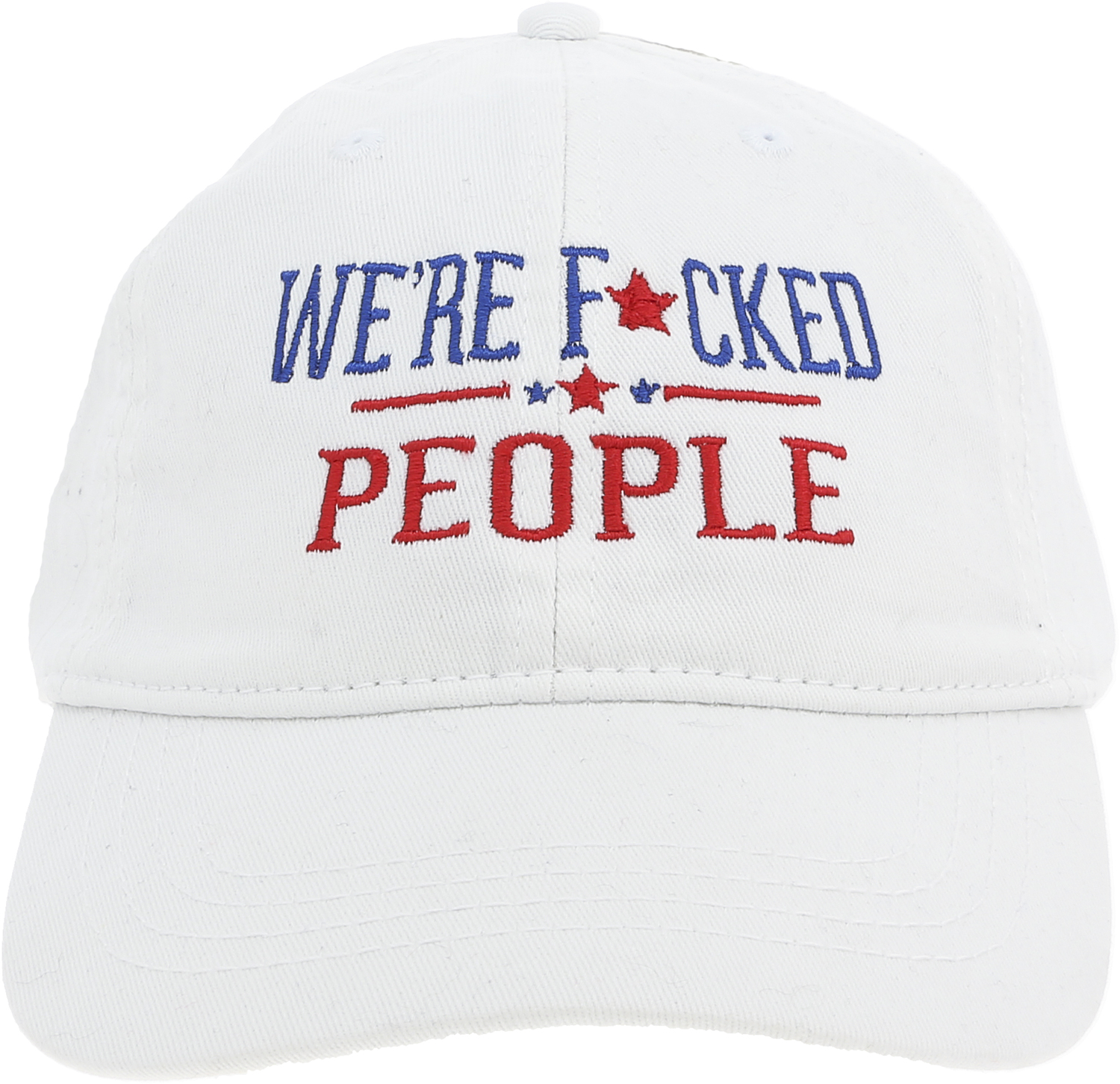 We're F*cked by Personalization - We're F*cked - White Adjustable Hat