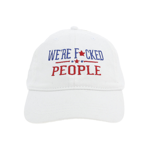 We're F*cked by Personalization - White Adjustable Hat