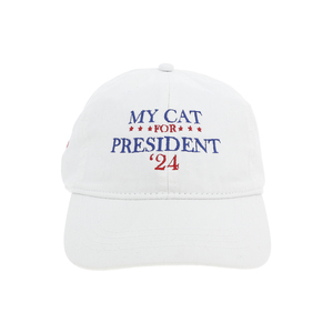 My Cat '24 by Personalization - White Adjustable Hat