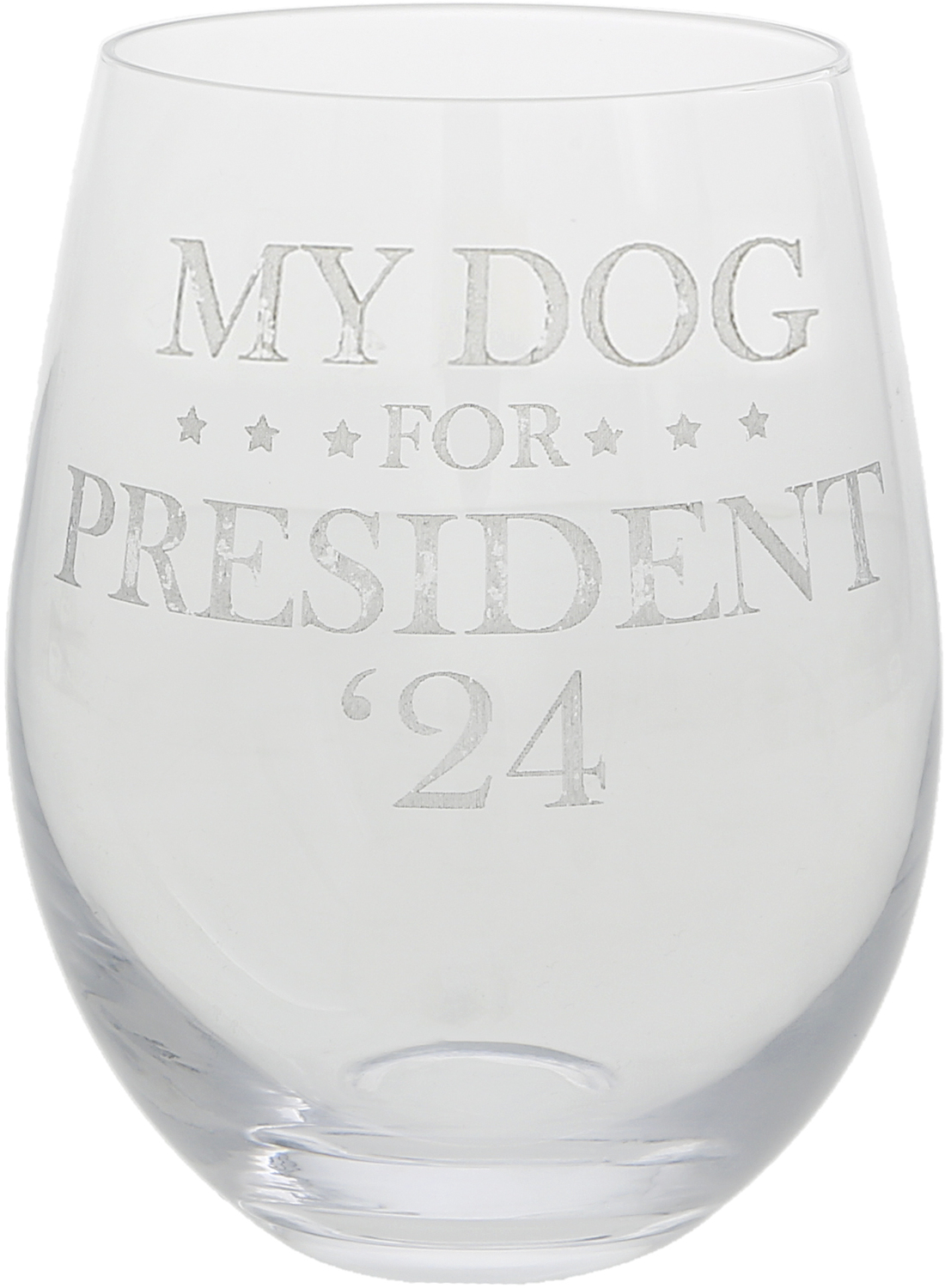 Dog for President by Personalization - Dog for President - 18oz Stemless Wine Glass