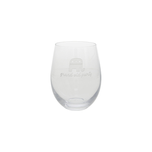 Grand Party by Personalization - 18oz Stemless Wine Glass