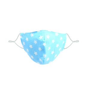 Blue Stars by Pavilion Cares - Kid's Reusable 100% Cotton Fabric Mask & PM 2.5 Filter Set