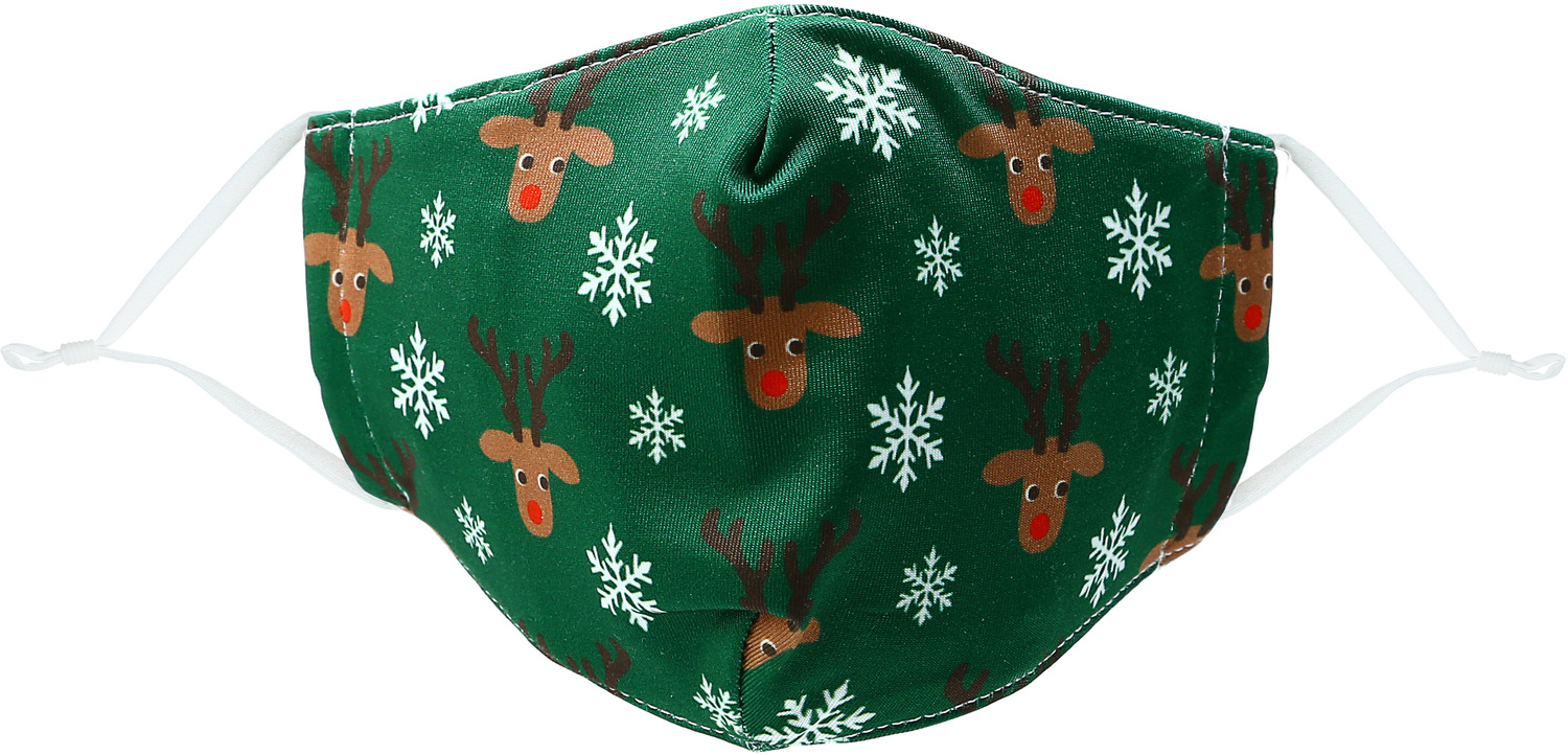 Reindeer & Snowflakes by Pavilion Cares - Reindeer & Snowflakes - Kid's Reusable Fabric Mask