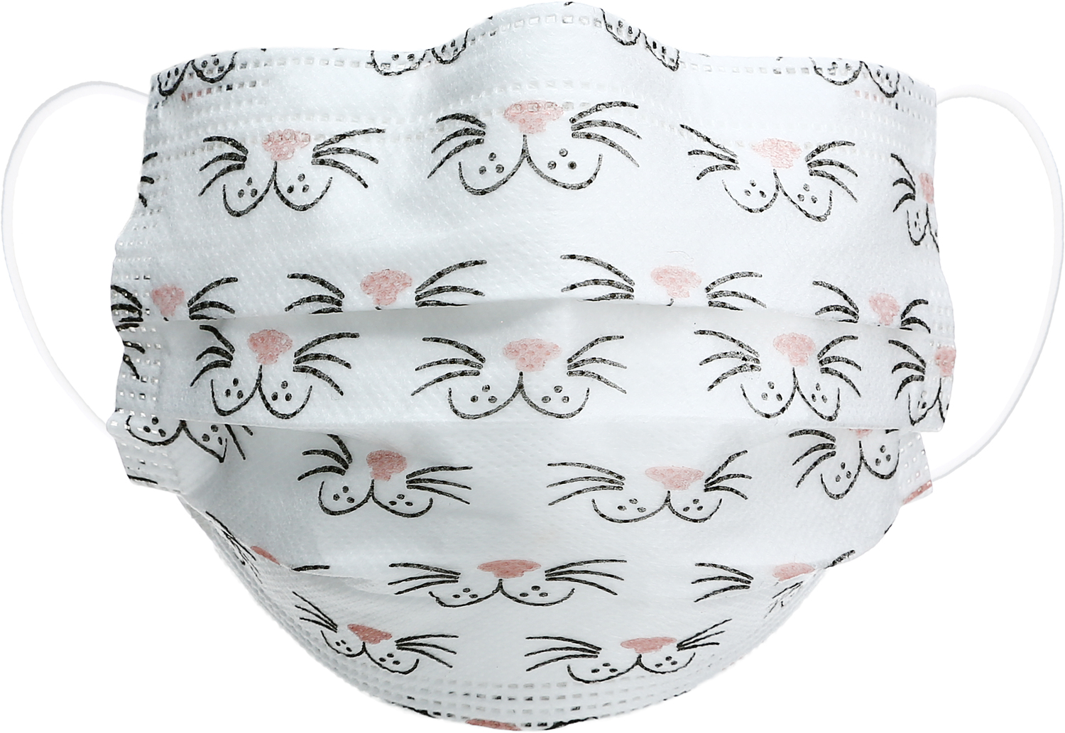 Details about / Easy-Breather Cotton//Poly Single Ply Face Mask Smile funny mustache kitty bear
