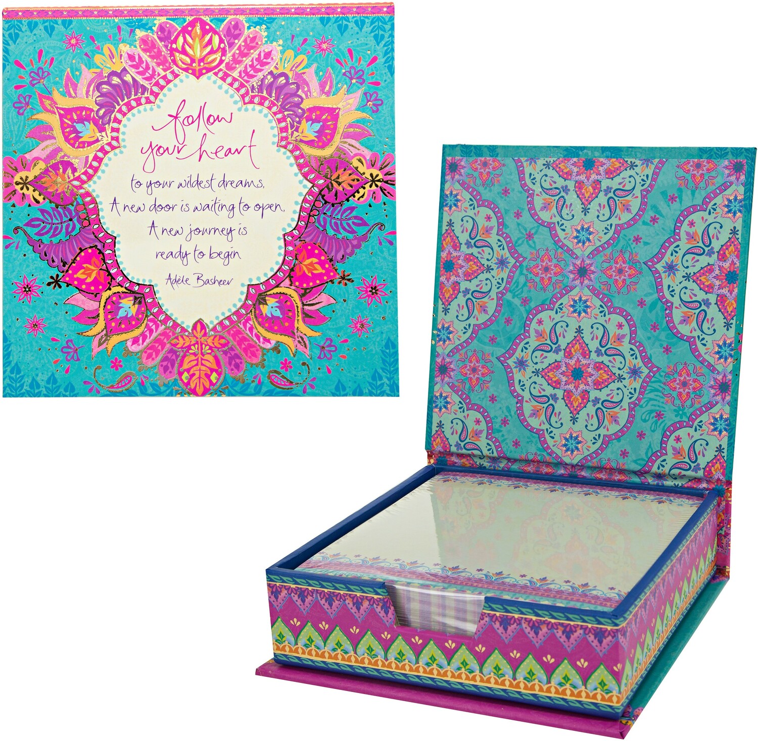 Follow Your Heart by Intrinsic - Follow Your Heart - 5.25" x 5.25" x 1.75" Note Box